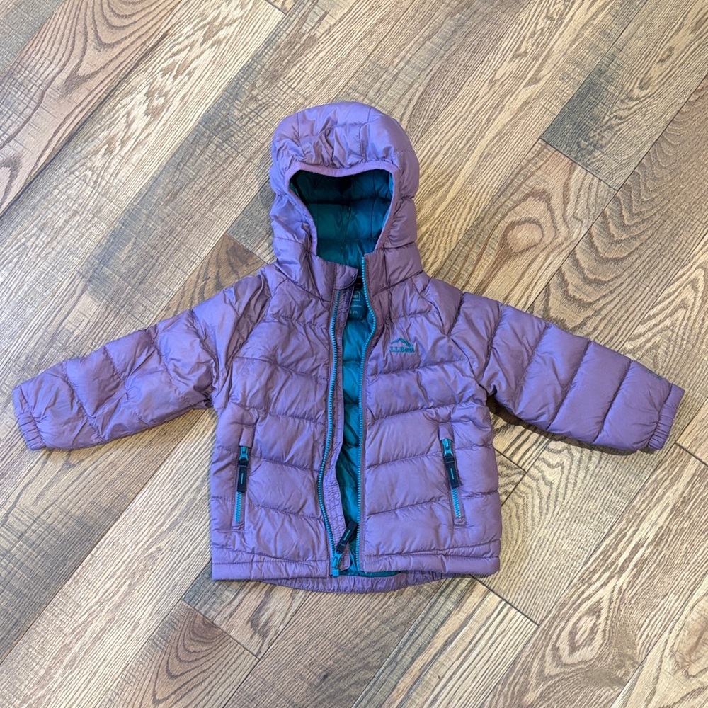 L.L. Bean Purple Down Puffer Jacket 12-18m